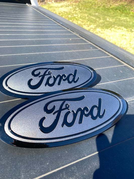 Color matched ford emblem