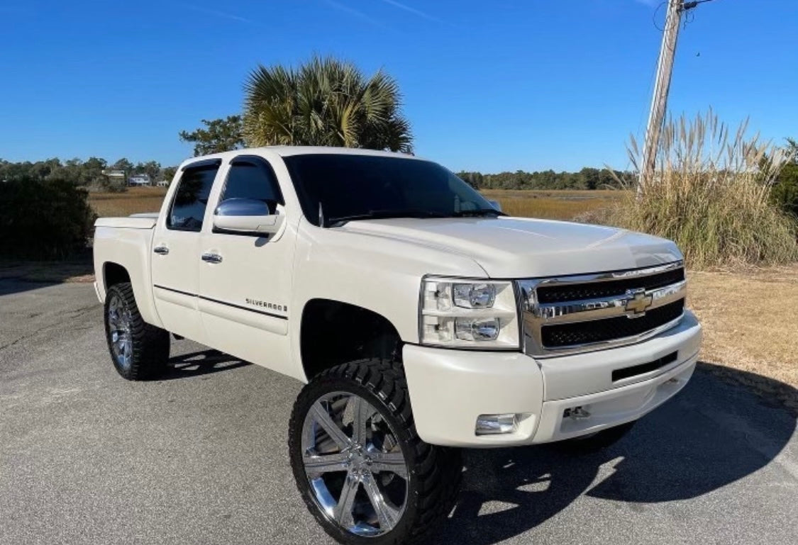 Custom Silverado headlights paint matched
