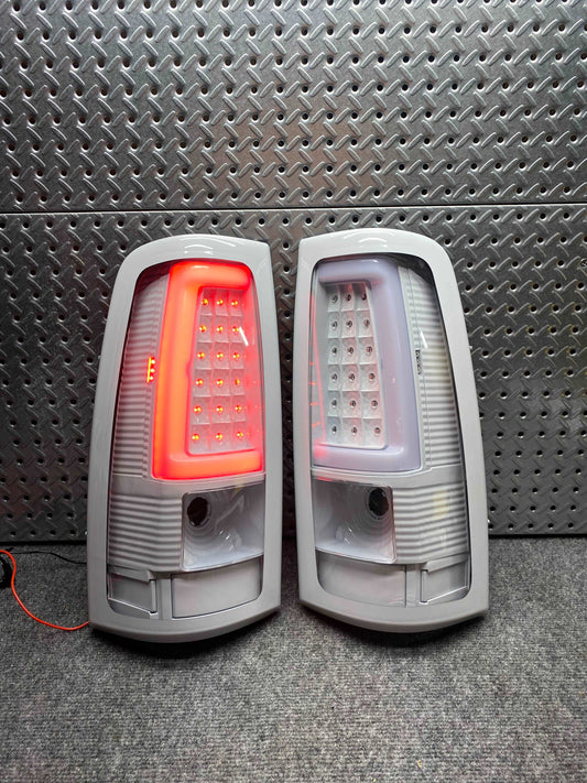 1999-2006 colormatched  paint to match white Chevy Silverado sierrra GM tail lights LED