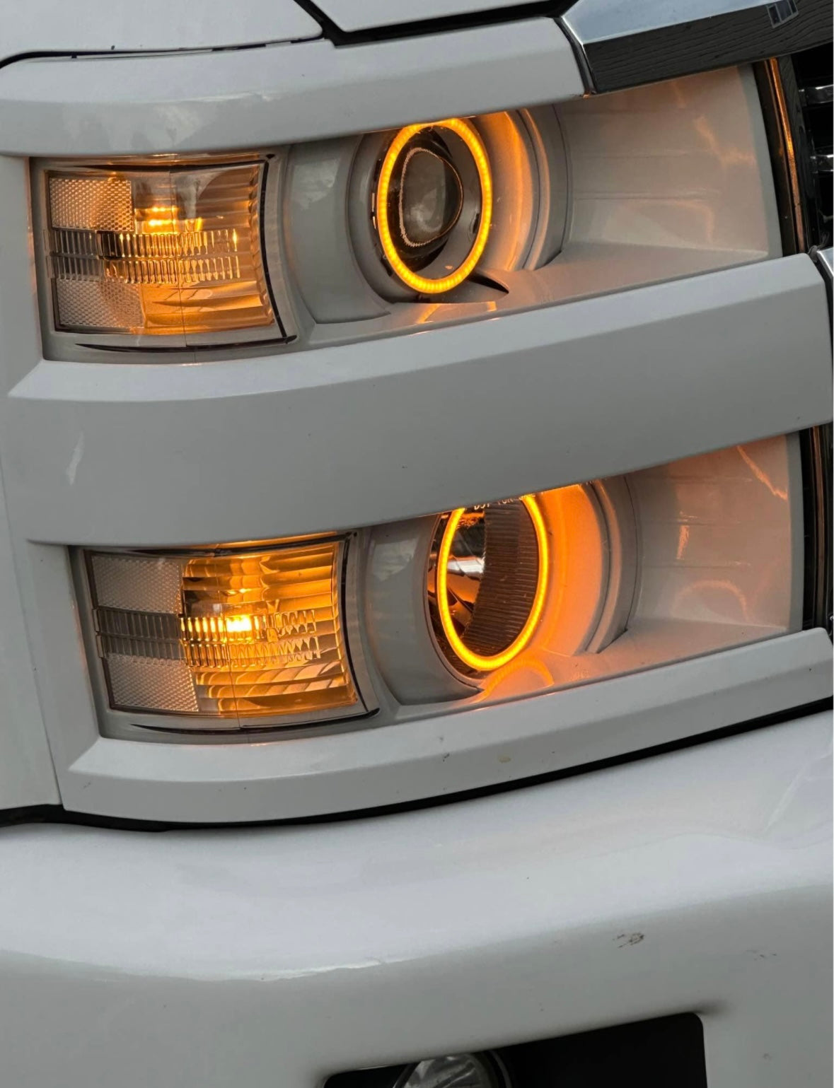 Color matched Silverado headlights