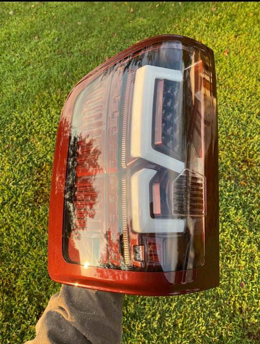 2007-2013 Colormatched Silverado Tail lights Custom LED White 