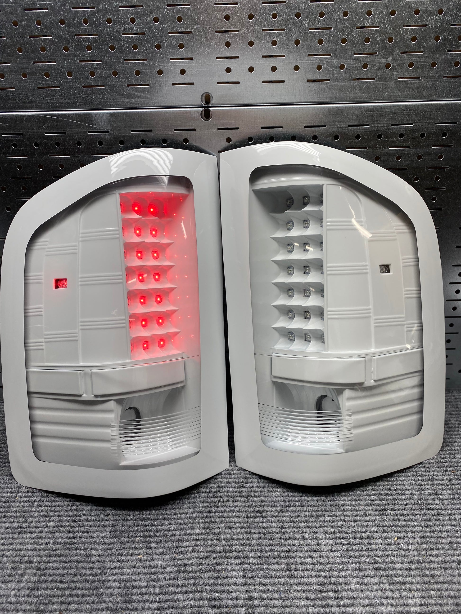 White Silverado tail lights