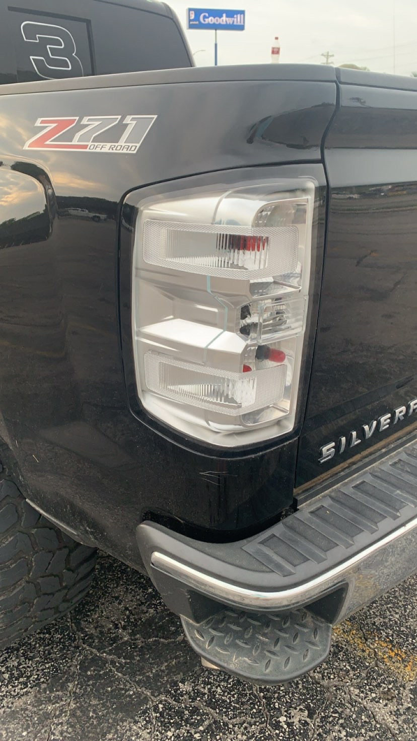 Clear Silverado tail lights 